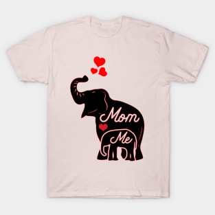 Elephant Mom and Me. For Mom, Mummy, Mum or Mother T-Shirt